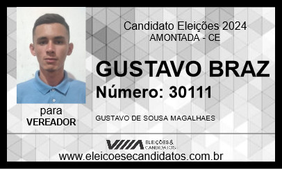 Candidato GUSTAVO BRAZ 2024 - AMONTADA - Eleições