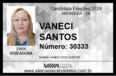 Candidato VANECI SANTOS 2024 - AMONTADA - Eleições