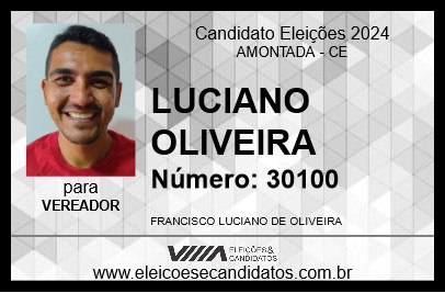 Candidato LUCIANO  OLIVEIRA 2024 - AMONTADA - Eleições