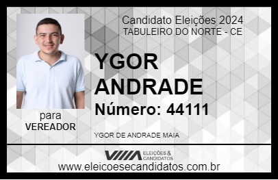 Candidato YGOR ANDRADE 2024 - TABULEIRO DO NORTE - Eleições