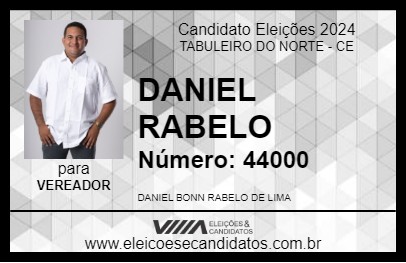 Candidato DANIEL RABELO 2024 - TABULEIRO DO NORTE - Eleições