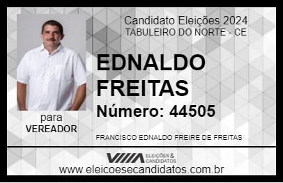 Candidato EDNALDO FREITAS 2024 - TABULEIRO DO NORTE - Eleições