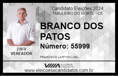 Candidato BRANCO DOS PATOS 2024 - TABULEIRO DO NORTE - Eleições