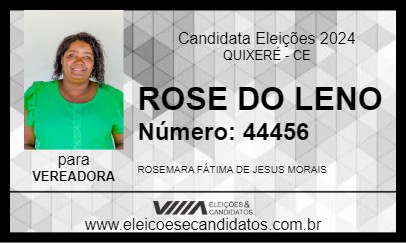 Candidato ROSE DO LENO 2024 - QUIXERÉ - Eleições