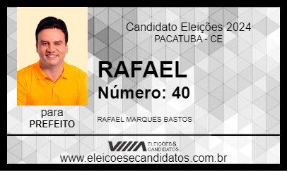 Candidato RAFAEL 2024 - PACATUBA - Eleições