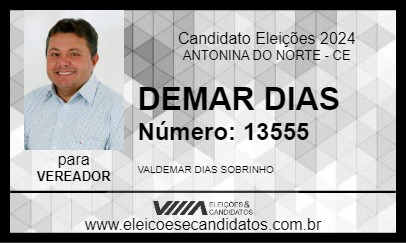 Candidato DEMAR DIAS 2024 - ANTONINA DO NORTE - Eleições