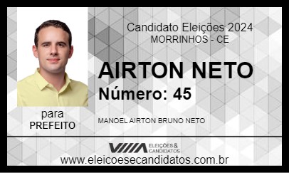 Candidato AIRTON NETO 2024 - MORRINHOS - Eleições