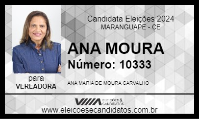 Candidato ANA MOURA 2024 - MARANGUAPE - Eleições