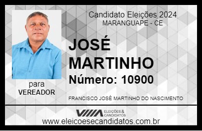 Candidato JOSÉ MARTINHO 2024 - MARANGUAPE - Eleições