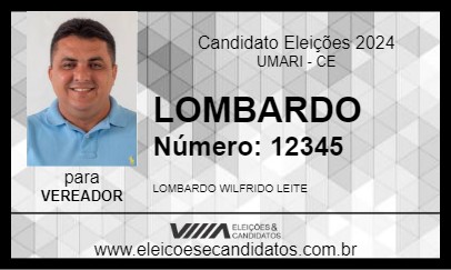 Candidato LOMBARDO 2024 - UMARI - Eleições