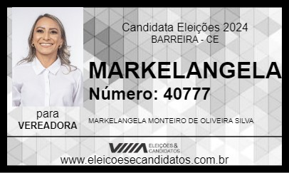 Candidato MARKELANGELA 2024 - BARREIRA - Eleições