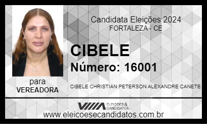 Candidato CIBELE 2024 - FORTALEZA - Eleições