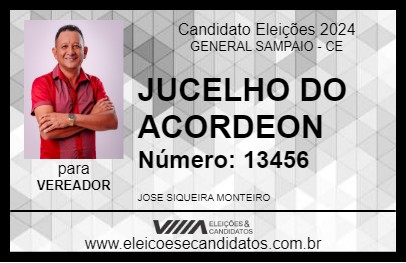 Candidato JUCELHO DO ACORDEON 2024 - GENERAL SAMPAIO - Eleições