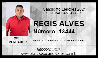 Candidato REGIS ALVES 2024 - GENERAL SAMPAIO - Eleições