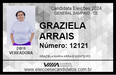 Candidato GRAZIELA ARRAIS 2024 - GENERAL SAMPAIO - Eleições