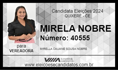 Candidato MIRELA NOBRE 2024 - QUIXERÉ - Eleições