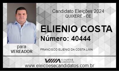 Candidato ELIENIO COSTA 2024 - QUIXERÉ - Eleições