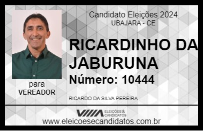 Candidato RICARDINHO DA JABURUNA 2024 - UBAJARA - Eleições