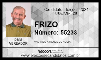 Candidato FRIZO 2024 - UBAJARA - Eleições