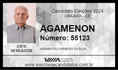 Candidato AGAMENON 2024 - UBAJARA - Eleições