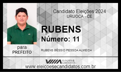 Candidato RUBENS 2024 - URUOCA - Eleições