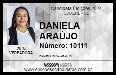 Candidato DANIELA ARAÚJO 2024 - QUIXERÉ - Eleições