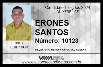 Candidato ERONES SANTOS 2024 - QUIXERÉ - Eleições