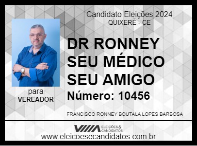 Candidato DR RONNEY SEU MÉDICO SEU AMIGO 2024 - QUIXERÉ - Eleições