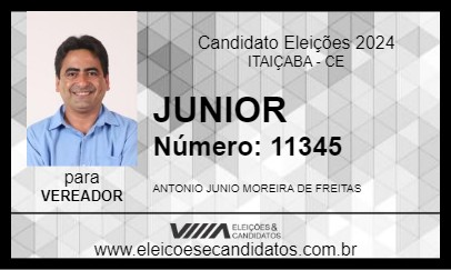 Candidato JUNIOR 2024 - ITAIÇABA - Eleições