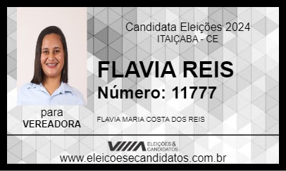 Candidato FLAVIA REIS 2024 - ITAIÇABA - Eleições