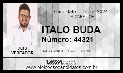 Candidato ITALO BUDA 2024 - ITAIÇABA - Eleições