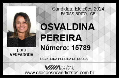 Candidato OSVALDINA PEREIRA 2024 - FARIAS BRITO - Eleições