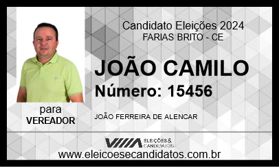 Candidato JOÃO CAMILO 2024 - FARIAS BRITO - Eleições