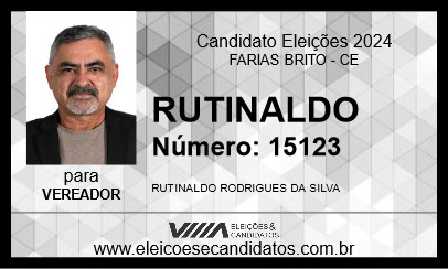 Candidato RUTINALDO 2024 - FARIAS BRITO - Eleições