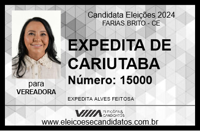 Candidato EXPEDITA DE CARIUTABA 2024 - FARIAS BRITO - Eleições