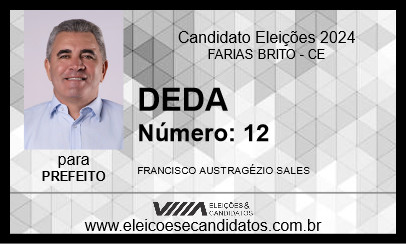 Candidato DEDA 2024 - FARIAS BRITO - Eleições