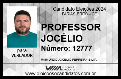 Candidato PROFESSOR JOCÉLIO 2024 - FARIAS BRITO - Eleições