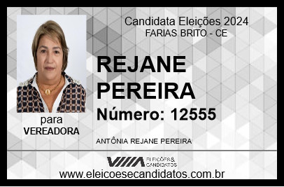 Candidato REJANE PEREIRA 2024 - FARIAS BRITO - Eleições