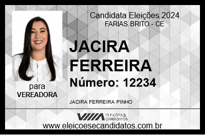 Candidato JACIRA FERREIRA 2024 - FARIAS BRITO - Eleições