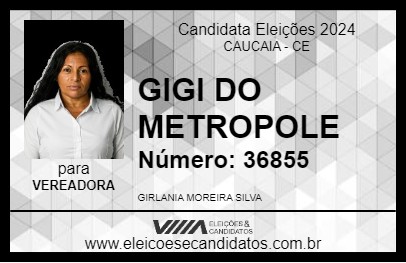 Candidato GIGI DO METROPOLE 2024 - CAUCAIA - Eleições