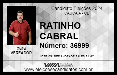 Candidato RATINHO CABRAL 2024 - CAUCAIA - Eleições