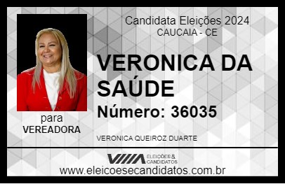 Candidato VERONICA DA SAÚDE 2024 - CAUCAIA - Eleições