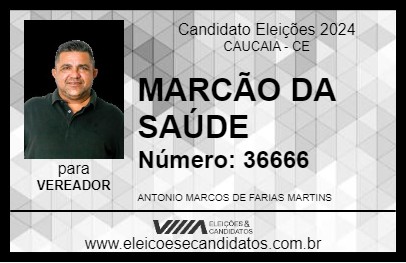 Candidato MARCÃO DA SAÚDE 2024 - CAUCAIA - Eleições