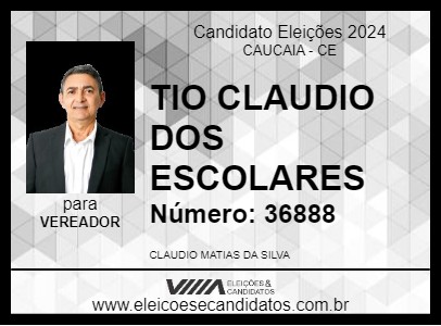 Candidato TIO CLAUDIO DOS ESCOLARES 2024 - CAUCAIA - Eleições