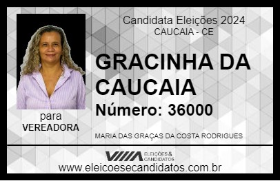 Candidato GRACINHA DA CAUCAIA 2024 - CAUCAIA - Eleições