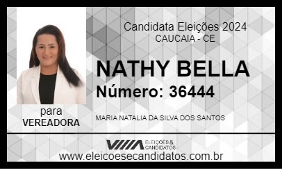 Candidato NATHY BELLA 2024 - CAUCAIA - Eleições