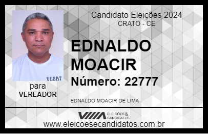 Candidato EDNALDO MOACIR 2024 - CRATO - Eleições