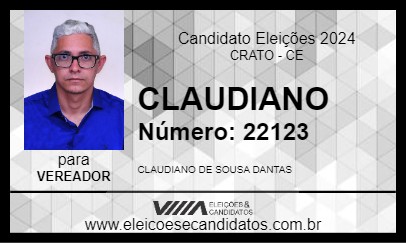 Candidato CLAUDIANO 2024 - CRATO - Eleições