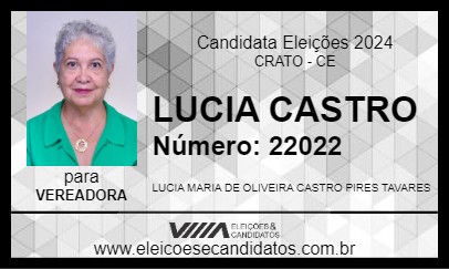 Candidato LUCIA CASTRO 2024 - CRATO - Eleições