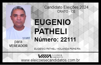 Candidato EUGENIO PATHELI 2024 - CRATO - Eleições